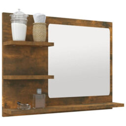Walplus Bathroom Mirror Smoked Oak 60X10.5X45 Cm Engineered Wood - thumbnail 6