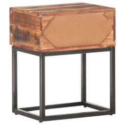 Berkfield Industrial Bedside Table 40X30X50 Cm Rough Acacia Wood - thumbnail 4