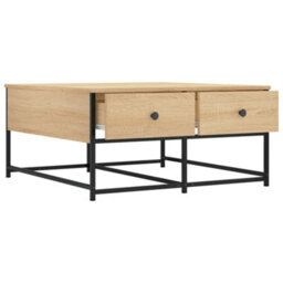 Berkfield Coffee Table Sonoma Oak 80X80X40 Cm Engineered Wood - thumbnail 5