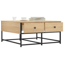 Berkfield Coffee Table Sonoma Oak 80X80X40 Cm Engineered Wood - thumbnail 3