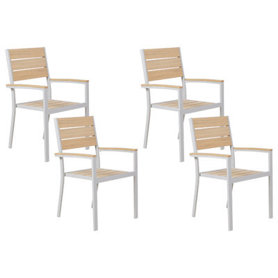 Beliani Set Of 4 Garden Chairs Prato Beige - image 1