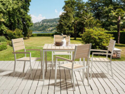 Beliani Set Of 4 Garden Chairs Prato Beige - thumbnail 2