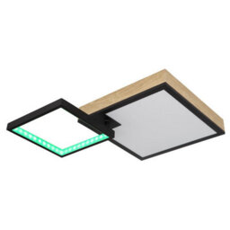 Luminosa Lighting Luminosa Jacky 60X41Cm Integrated Led Semi Flush Ceiling Light Matt Black 2X Led Dimmable 2700-6500K Remote Control - thumbnail 6