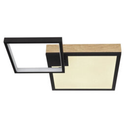 Luminosa Lighting Luminosa Jacky 60X41Cm Integrated Led Semi Flush Ceiling Light Matt Black 2X Led Dimmable 2700-6500K Remote Control - thumbnail 3
