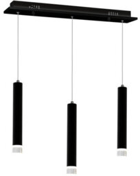 Milagro Carbon Black Led Pendant Lamp 3X5W Eye Catching Contemporary Cylindrical Lights With Built In Low Consumption Light Source - thumbnail 9