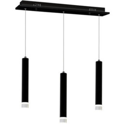 Milagro Carbon Black Led Pendant Lamp 3X5W Eye Catching Contemporary Cylindrical Lights With Built In Low Consumption Light Source - thumbnail 4