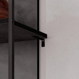 Modern Black Metal Frame Bookcase Shelving Unit 5 Tier - thumbnail 5