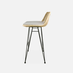 Sweeek. Pair Of Rattan Bar Stools Natural Beige L42.5Xd48Xh97Cm Cahya - thumbnail 3