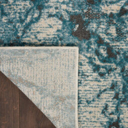 Ivory Teal Abstract Luxurious Modern Easy To Clean Rug For Dining Room Bed Room And Living Room-160Cm X 221Cm - thumbnail 8