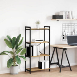 Berkfield Modern Bookcase Artisan Oak 60 X 30 X 118 Cm Engineered Wood - thumbnail 2