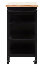 Orsina Sturdy Black Kitchen Trolley, Compact Kitchen Trolley For Entertaining Guests, Versatile Kitchen Trolley - thumbnail 3