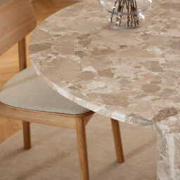 Furniture To Go Naxos Round Dining Table In Brown Marble - thumbnail 4