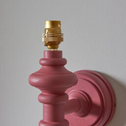 Loops Trendy Dimmable Satin Pink Clay Wall Light - Elegant Wooden Sconce For Home Decor - thumbnail 3