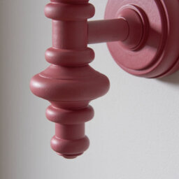Loops Trendy Dimmable Satin Pink Clay Wall Light - Elegant Wooden Sconce For Home Decor - thumbnail 4