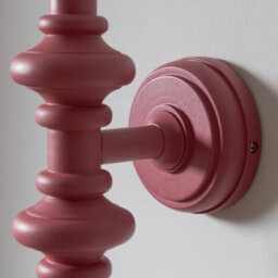 Loops Trendy Dimmable Satin Pink Clay Wall Light - Elegant Wooden Sconce For Home Decor - thumbnail 6