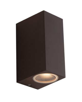 Luminosa Lighting Luminosa Qubo Outdoor 2 Light Up Down Light Corten, Ip54 15.1X9.3X6.7Cm - image 1