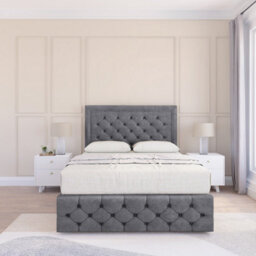 "Sloomy 5Ft Vienna Coniston Armour Bed Set With 2 Drawers & Footboard, Mattress & 54"" Headboard - King" - thumbnail 1