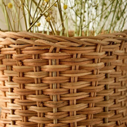 Dibor Traditional Rattan Pot Bellied Home Decor Flower Vase - thumbnail 6
