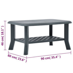 Berkfield Durable Coffee Table Green 90X60X46 Cm Plastic - thumbnail 7