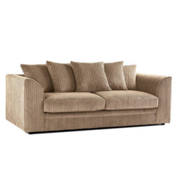 Furnishings For Less UK Luxor Jumbo Cord Coffee 3 + 2 Fabric Sofa Suite - thumbnail 2