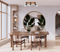 Luminosa Lighting Luminosa Molini Ceiling Spotlight Bar Black, Wood 3Xe27 - thumbnail 3