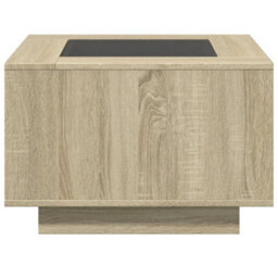 Berkfield Coffee Table With Led Sonoma Oak 60X60X40 Cm Engineered Wood - thumbnail 6