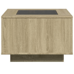 Berkfield Coffee Table With Led Sonoma Oak 60X60X40 Cm Engineered Wood - thumbnail 7