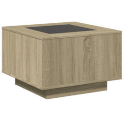 Berkfield Coffee Table With Led Sonoma Oak 60X60X40 Cm Engineered Wood - thumbnail 8