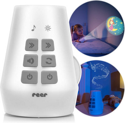 Accessotech White Dreambeam Motif Projector Led Night Lamp For Children With Lullabies
