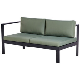 Beliani Garden Corner Sofa With Table 5 Seater Messina Left Hand Metal Green - thumbnail 8