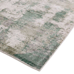 Green Viscose  Abstract Handmade , Luxurious , Modern Rug For Living Room, Bedroom - 120Cm X 170Cm - thumbnail 4