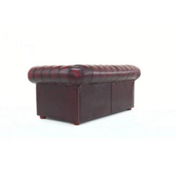 Chesterfield 2 Seater Antique Oxblood Real Leather Tufted Buttoned Sofa Settee In Classic Style - thumbnail 7