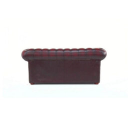 Chesterfield 2 Seater Antique Oxblood Real Leather Tufted Buttoned Sofa Settee In Classic Style - thumbnail 9