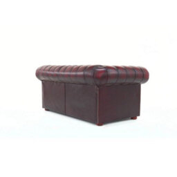 Chesterfield 2 Seater Antique Oxblood Real Leather Tufted Buttoned Sofa Settee In Classic Style - thumbnail 8