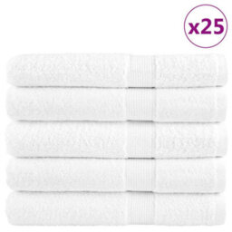 Berkfield Premium Towels Solund 25Pcs White 100X200Cm 600Gsm - thumbnail 1