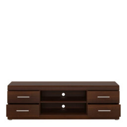 Wyld Haus Sonderborg Wide Dark Mahogany Wood Veneer Tv Cabinet 4 Drawers - thumbnail 3