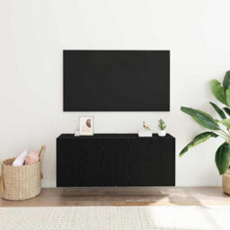 Walplus Tv Cabinet Black Oak 100 X 30 X 41 Cm Engineered Wood - thumbnail 4