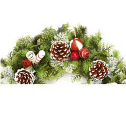 Premier Decorations Limited Premier Dressed Artificial Christmas Wreath Red & White 45Cm Door Decoration - thumbnail 4