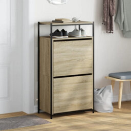 Berkfield Shoe Cabinet Sonoma Oak 60X34X112 Cm Engineered Wood - thumbnail 3