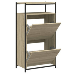 Berkfield Shoe Cabinet Sonoma Oak 60X34X112 Cm Engineered Wood - thumbnail 2