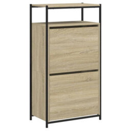 Berkfield Shoe Cabinet Sonoma Oak 60X34X112 Cm Engineered Wood - thumbnail 4