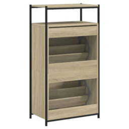 Berkfield Shoe Cabinet Sonoma Oak 60X34X112 Cm Engineered Wood - thumbnail 7