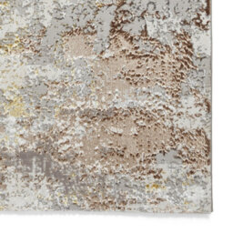 Beige Gold Abstract 8mm Thick Stain-Resistant Rug For Bedroom, Dining Room, Easy To Clean Modern Area Rug-120Cm X 170Cm - thumbnail 4