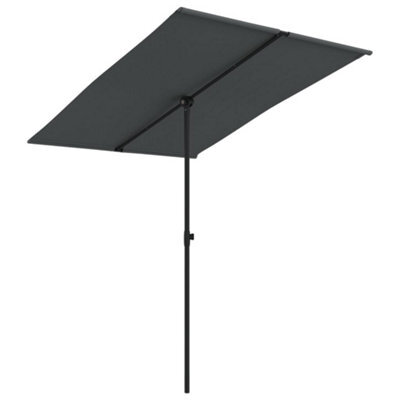 Berkfield Outdoor Parasol With Aluminium Pole 2X1.5 M Anthracite - image 1
