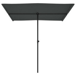 Berkfield Outdoor Parasol With Aluminium Pole 2X1.5 M Anthracite - thumbnail 3