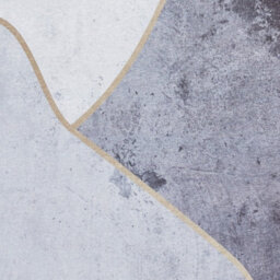 Grey Gold Abstract Modern Rug Easy To Clean Living Room Bedroom And Dining Room-150Cm X 230Cm - thumbnail 3