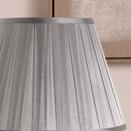 Pacific Lifestyle 40Cm Grey Silk Box Pleat Empire Table Floor Lampshade - thumbnail 2