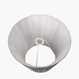 Pacific Lifestyle 40Cm Grey Silk Box Pleat Empire Table Floor Lampshade - thumbnail 4