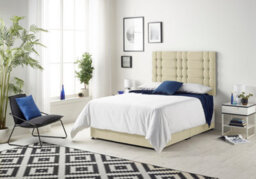 Somnior Beds Somnior Bliss Linen Beige 6Ft Memory Foam Divan Bed With 4 Drawers, Mattress & Headboard - Super King - thumbnail 1