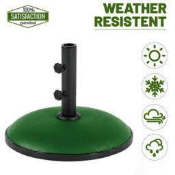 Crystals Round Umbrella Parasol Base Stand Heavy Duty 11Kg Concrete Patio Outdoor Garden Green - thumbnail 3